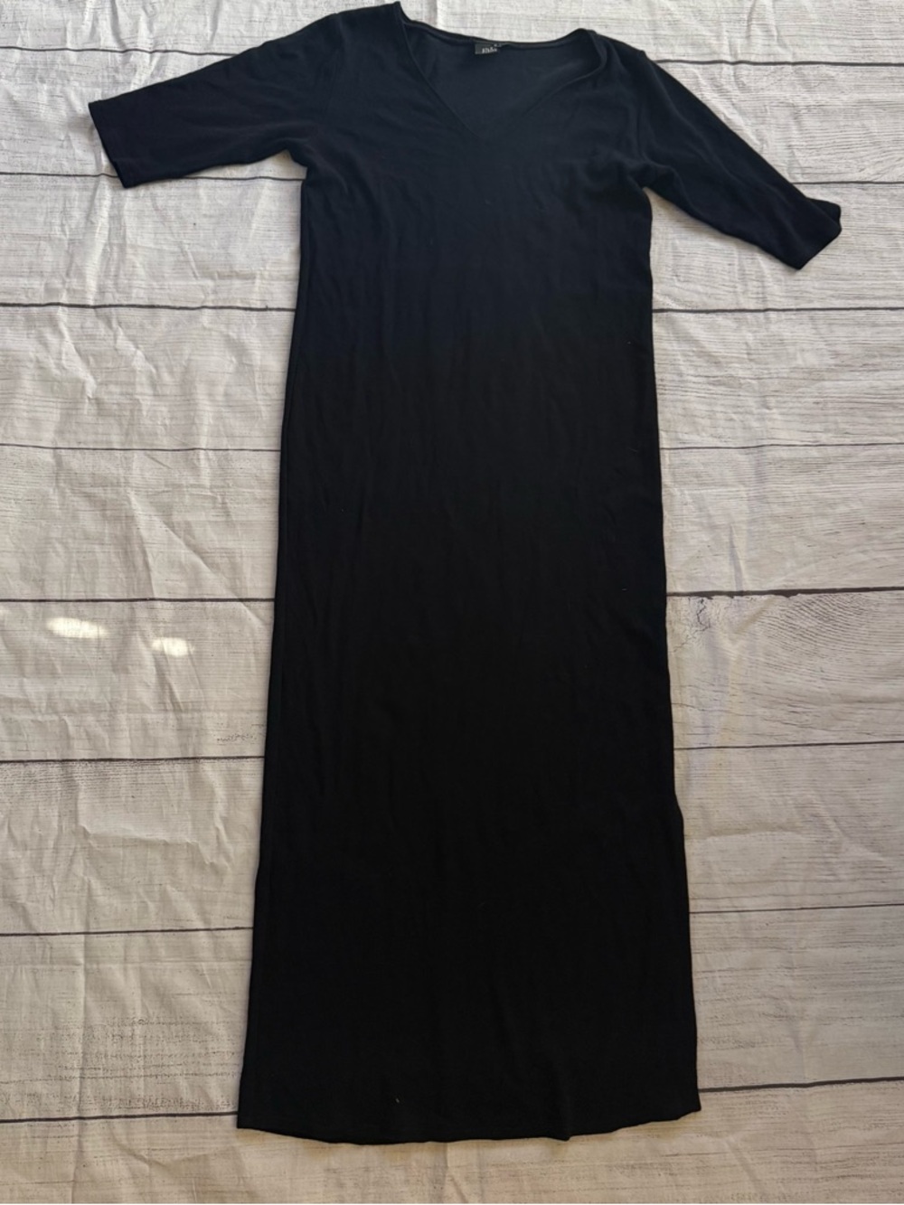 Eileen Fisher no size tag dark blue navy long midi dress